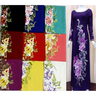 Vải áo dài thêu cao cấp