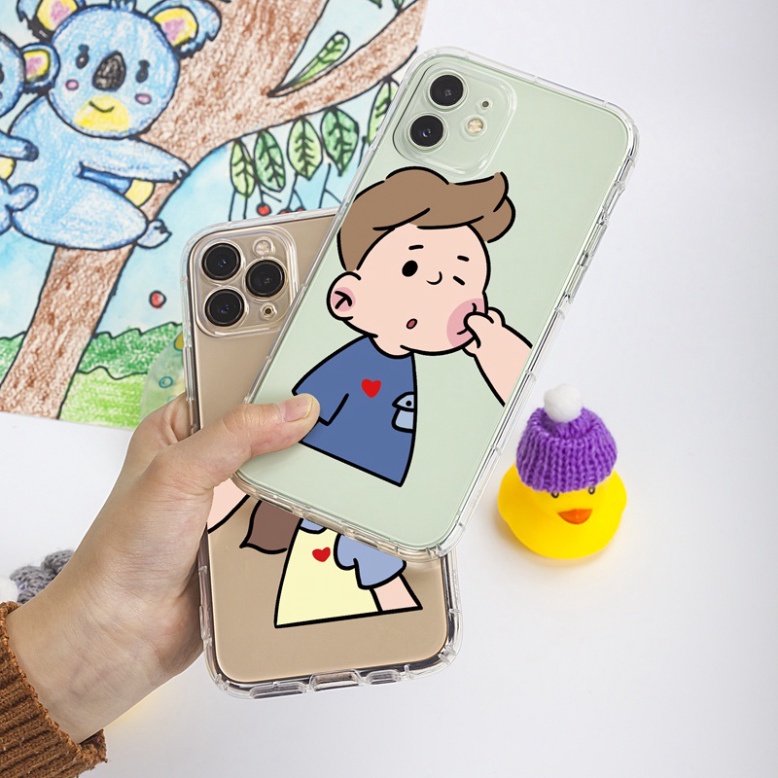 Ốp lưng iphone 6, 6s plus, 7 8 Plus, X, XS, XR, XSMAX, 11, 12, 13 PROMAX TRONG SUỐT ỐP CẶP BÉ TRAI BÉ GÁI PKVN