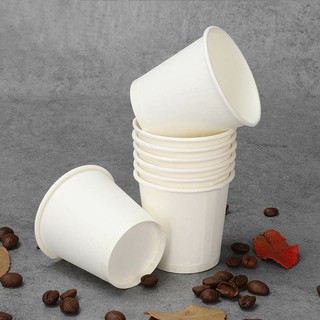 Cốc giấy trắng trơn đựng trà cafe nước ép hoa quả ( 50 cái/gói )