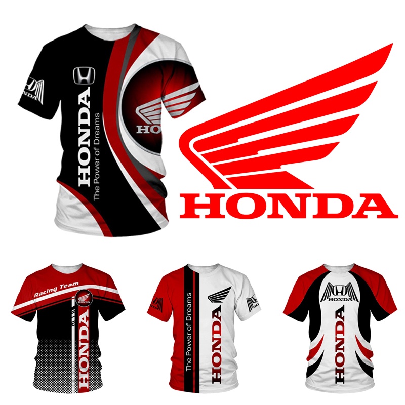Áo Thun In logo Xe Hơi Honda 3d Phong Cách Thể Thao Thời Trang Thường Ngày 2022 Kích Thước S-5XL Dành Cho Nam Và Nữ