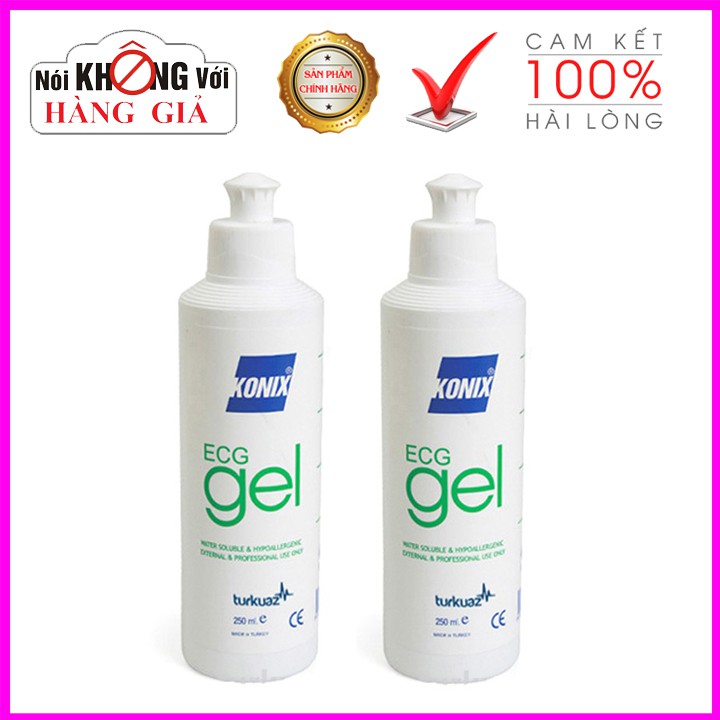 Bộ 2 Tube Gel điện tim ECG Konix chai 250ml