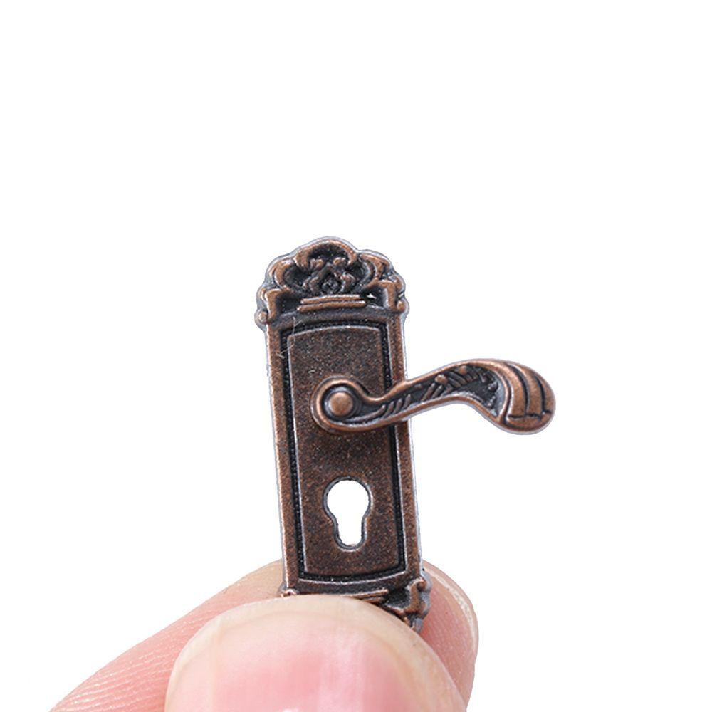 Bộ Ổ Khóa Và Chìa Khóa Bằng Đồng Thau Phong Cách Retro Dành Cho Nhà Búp Bê