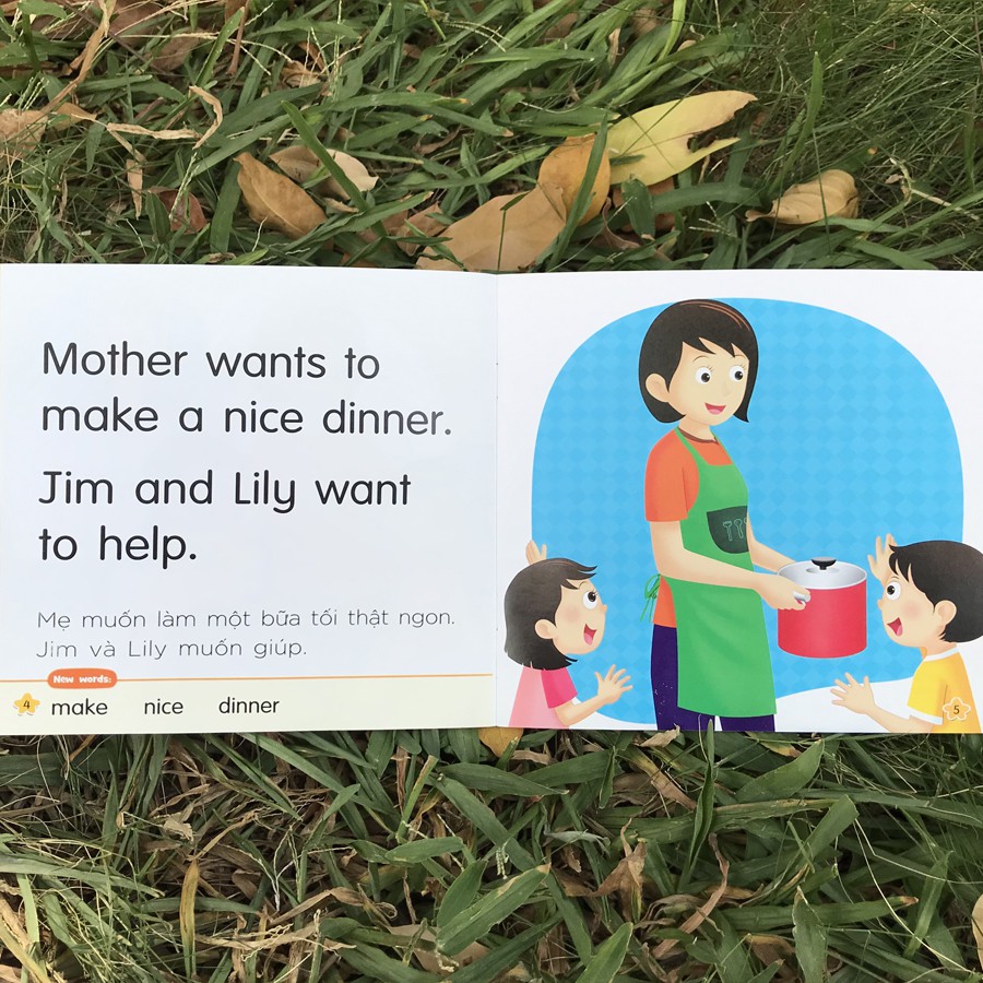 Sách - Tập Đọc Tiếng Anh Cho Trẻ Em - Star Readers - Book 6: Food (Song ngữ Việt - Anh)