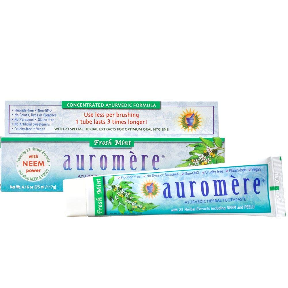 Ayurvedic Herbal Toothpaste, Fresh Mint - Kem đánh răng thảo dược Ayurvedic, Bạc hà tươi