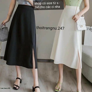 chân váy a midi xẻ big size 808