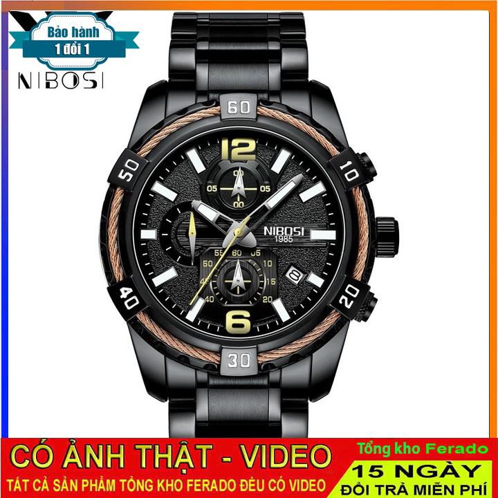 [ xả kho ] Đồng hồ nam Nibosi 2335 dây thép cao cấp đầy mạnh mẽ nam tính