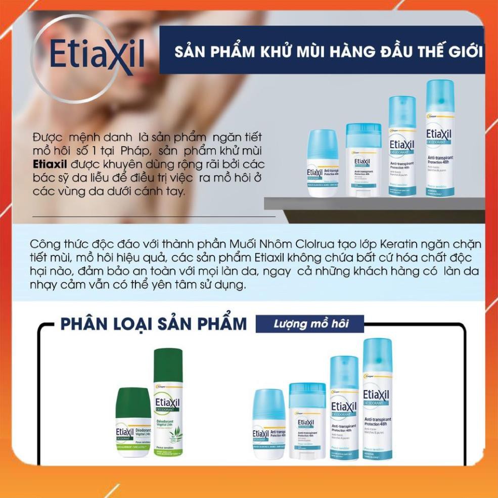 [Freeship99] Khử Mùi Hàng Ngày Dạng Xịt Etiaxil Déodorant Anti-Transpirant 48h 100ml