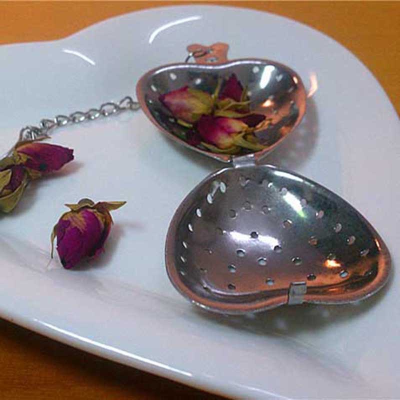 Dụng cụ lọc trà hình trái tim bằng thép không gỉ