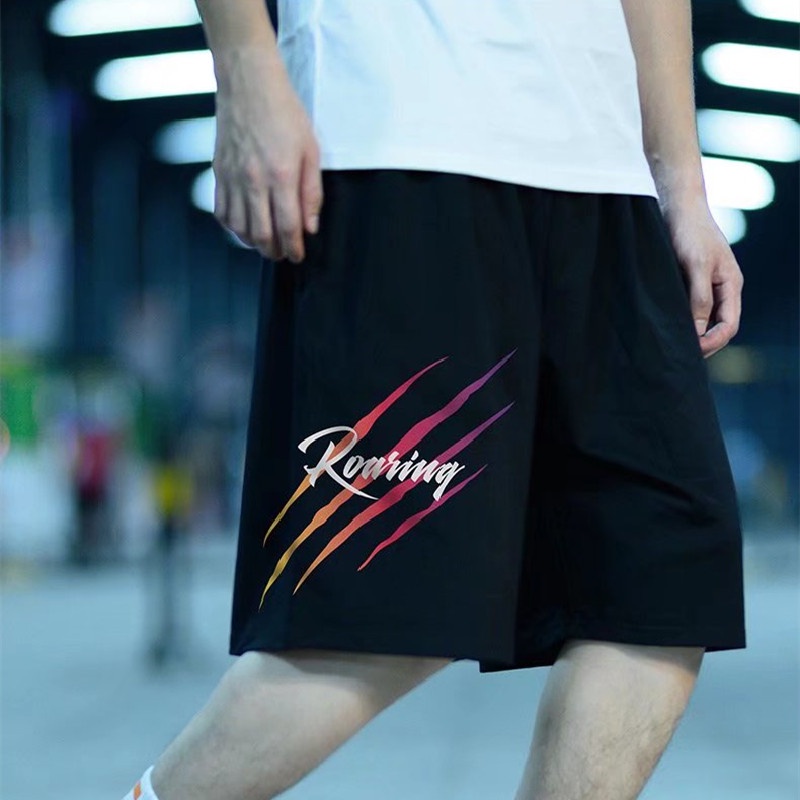 Quần Short Nam Dáng Rộng In Chữ Phong Cách Hip Hop Size M-8XL