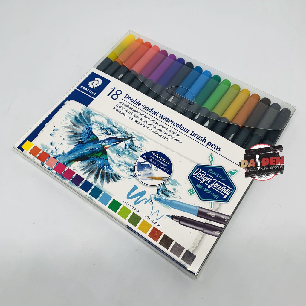 [DA ĐEN] Bút Cọ Gốc Nước Staedtler Brush Pens 18/36 màu