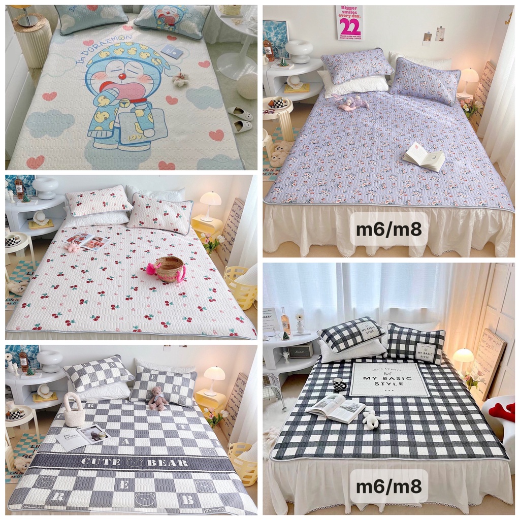 Chiếu Điều Hòa Tecel Latex 5D Luxury , đủ kích thước 1m6/1m8/2m2- Gấu Nơ Đỏ