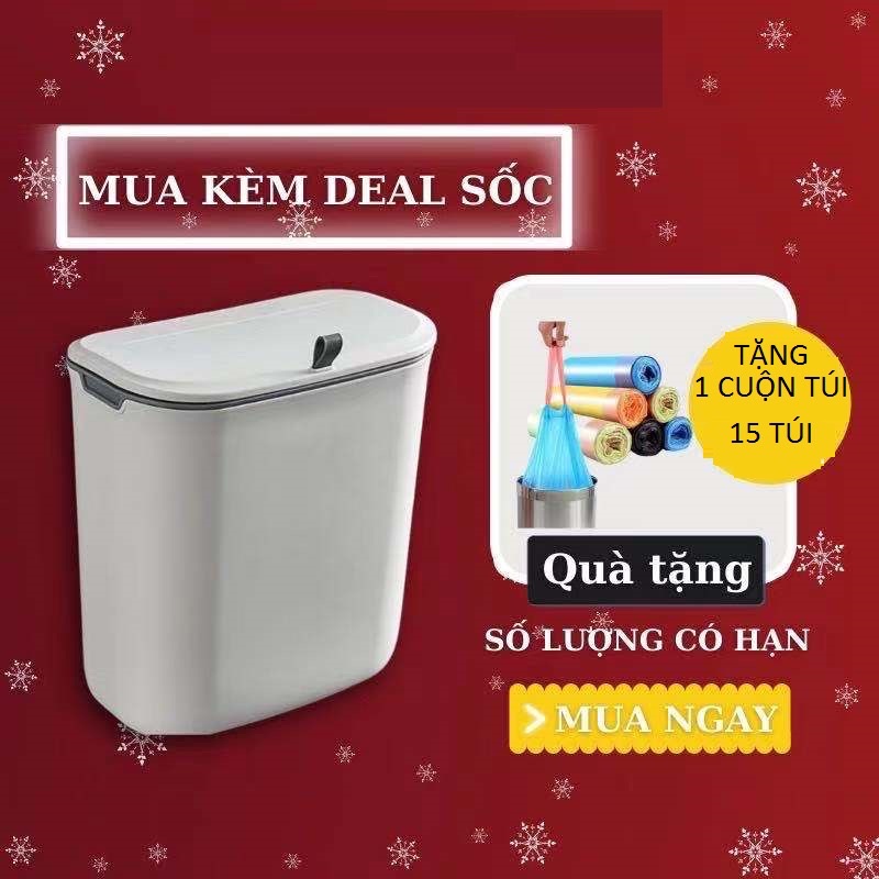 Thùng Rác Treo Tủ Bếp Có Nắp Đậy Loại Lớn Và Nhỏ Thùng Rác Thông Minh Đa Chức Năng