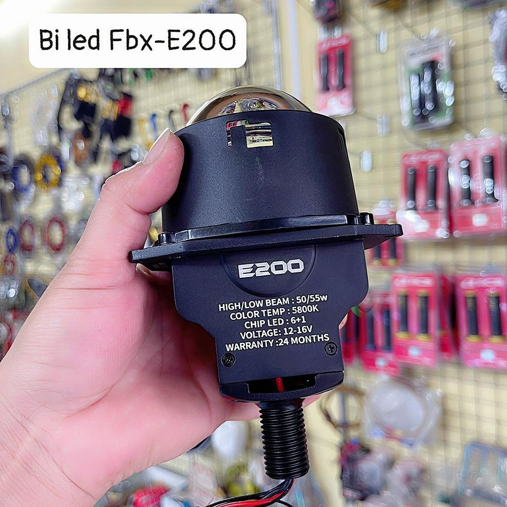 Đèn Bi Led Fbx E200 3.0 inch kính tím có led trợ pha 6+1
