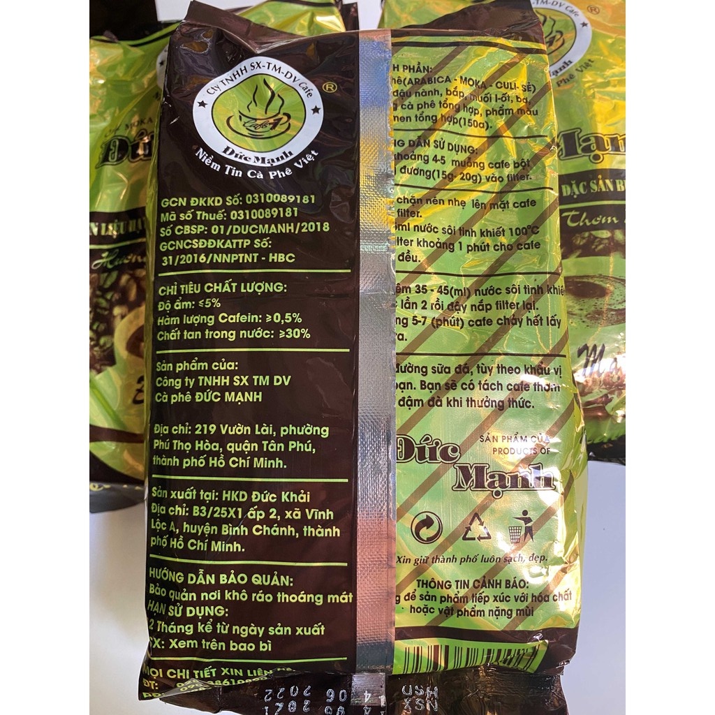 CÀ PHÊ XAY MOKA ĐỨC MẠNH 500g