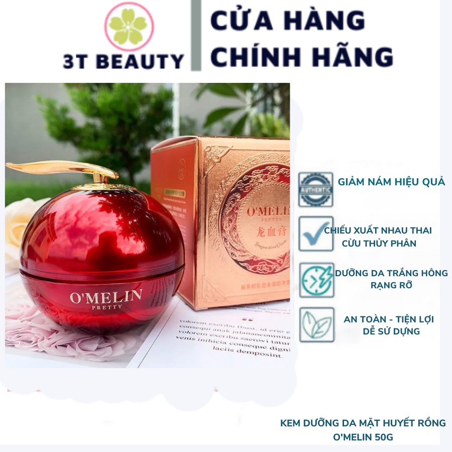 Kem Dưỡng Da Mặt Huyết Rồng O'Melin - Dưỡng Da Trắng Hồng Rạng Rỡ 50gr PVN3548