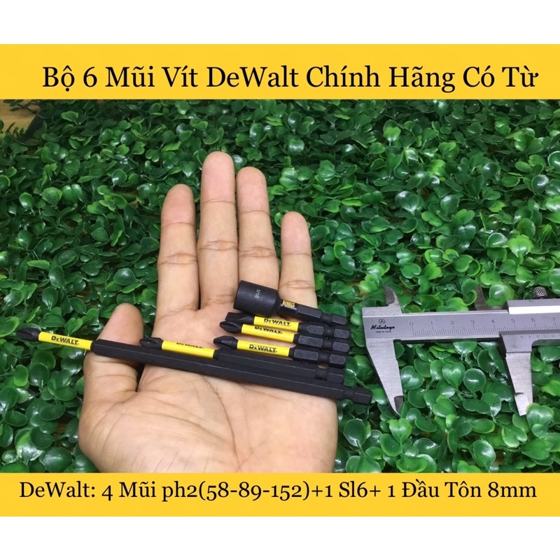 Bộ 6 Mũi Vít DeWalt Chính Hãng Có Từ Đen