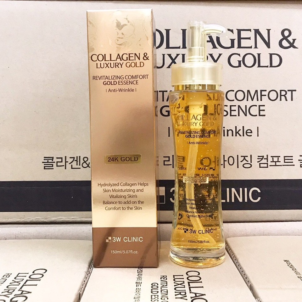 Tinh chất dưỡng da 3W Clinic Collagen Luxury Gold Essence dưỡng ẩm Hàn Quốc