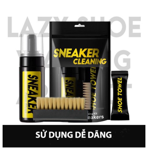 Combo 4 MónNước lau giày CHUYÊN DỤNG Sneaker Cleaning 150ML tẩy ố vàng, ẩm mốc, làm trắng