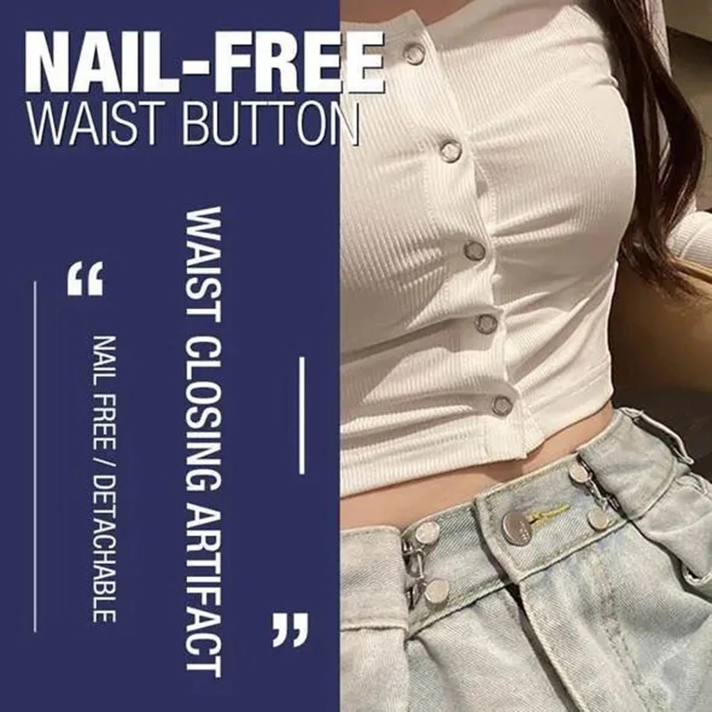 1 Bộ Nút Kim Loại Vô Hình Có Thể Tháo Rời Dùng May Quần Jean DIY