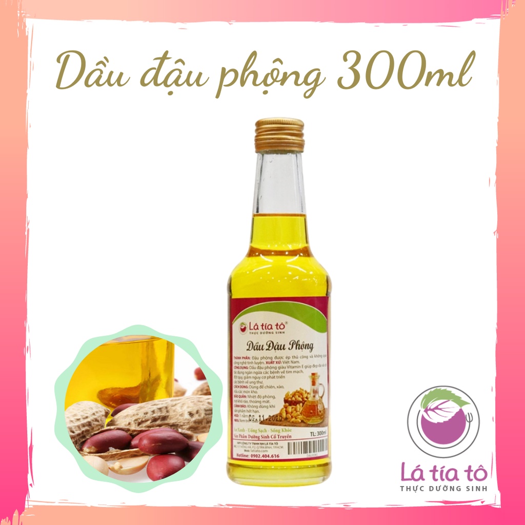 DẦU ĐẬU PHỘNG 300ML - LÁ TÍA TÔ