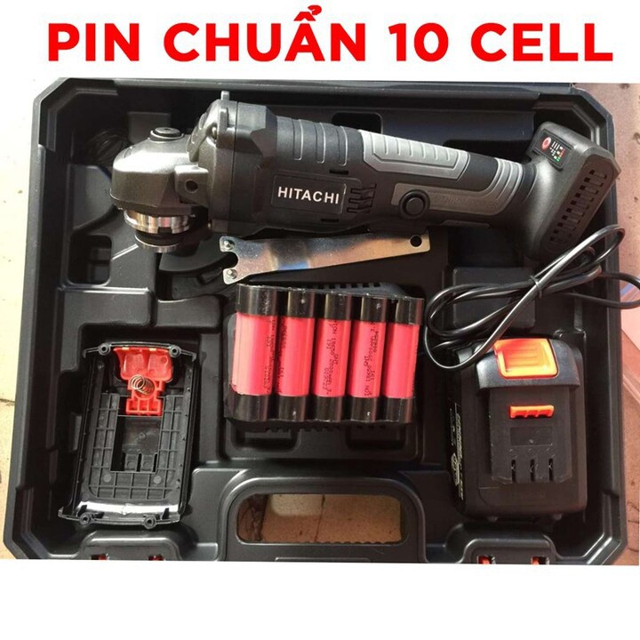 MÁY Mài Cắt HITACHI - động cơ TỪ không chổi than -2 Pin khủng 10 cell