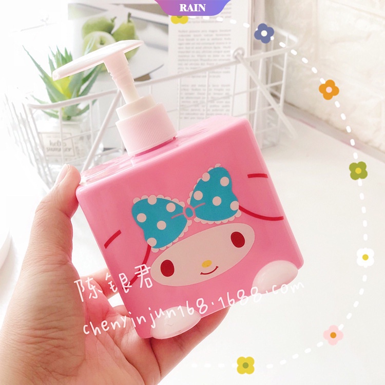 SANRIO 1 Bình Đựng Xà Phòng Rửa Tay Dạng Ấn Hình Nhân Vật Hoạt Hình My Melody Hello Kitty Stitch Dành Cho Trẻ Em