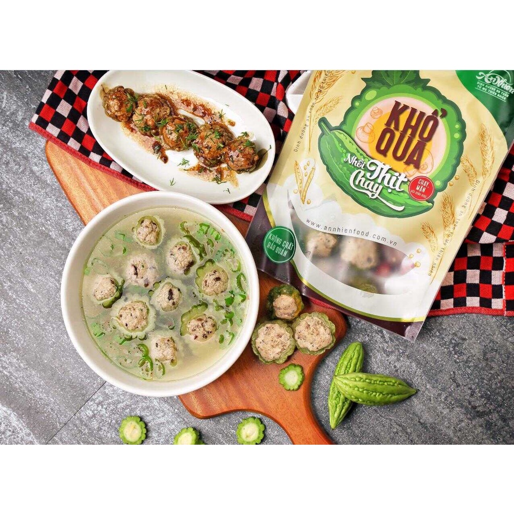 Khổ Qua Nhồi Thịt Chay An Nhiên 300g MUA 1 TẶNG 1 RỔ NHỰA CHỮ NHẬT 1T7