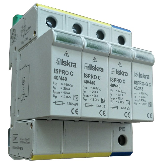 Chống sét lan truyền điện 3P+N Imax=40kA-ISKRA