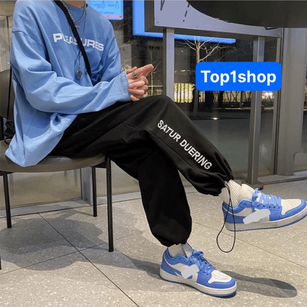 Quần ống rộng SATUR Chất nỉ bông cao cấp có dây rút gấu quần mặc được 2 kiểu suông và jogger đủ size form rộng