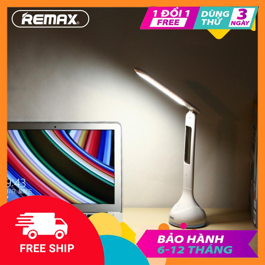 Đèn Để Bàn Chỉnh Màu Tùy Thích, Chống Cận Thị Remax RT-E185, Màn Led Hiển Thị Đa Chức Năng - Hàng Chính Hãng