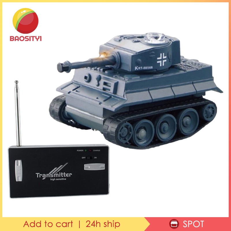 Xe Tăng Điều Khiển Từ Xa Mini Màu Xám Kèm Phụ Kiện