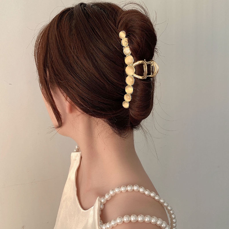Kẹp Tóc Hình Cá Mập Đính Đá Và Ngọc Trai Giả Sang Trọng Dành Cho Nữ