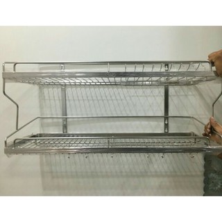 Kệ treo 2 tầng inox đặc 304 cao cấp (đủ size) SHIP HOẢ TỐC