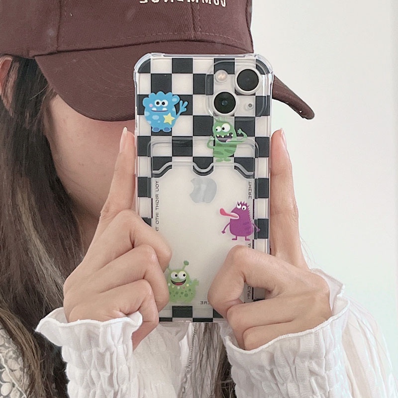 Ốp Điện Thoại Họa Tiết Hoạt Hình Quái Vật Nhỏ Dễ Thương Cho iPhone 13 12 11 Pro XS Max 7 8 Plus X XR
