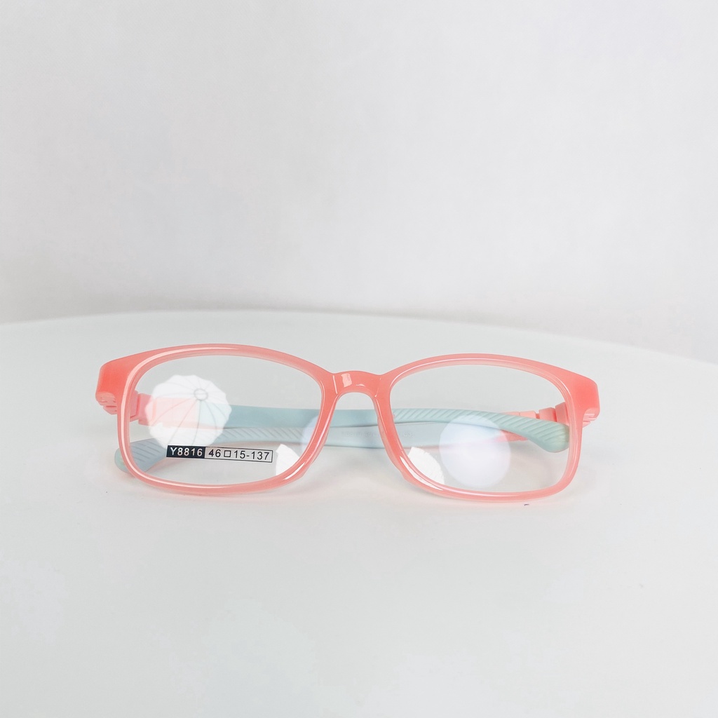 Gọng kính y8816 nhựa thời trang trẻ em nam nữ siêu nhẹ siêu bền hợp OURESS