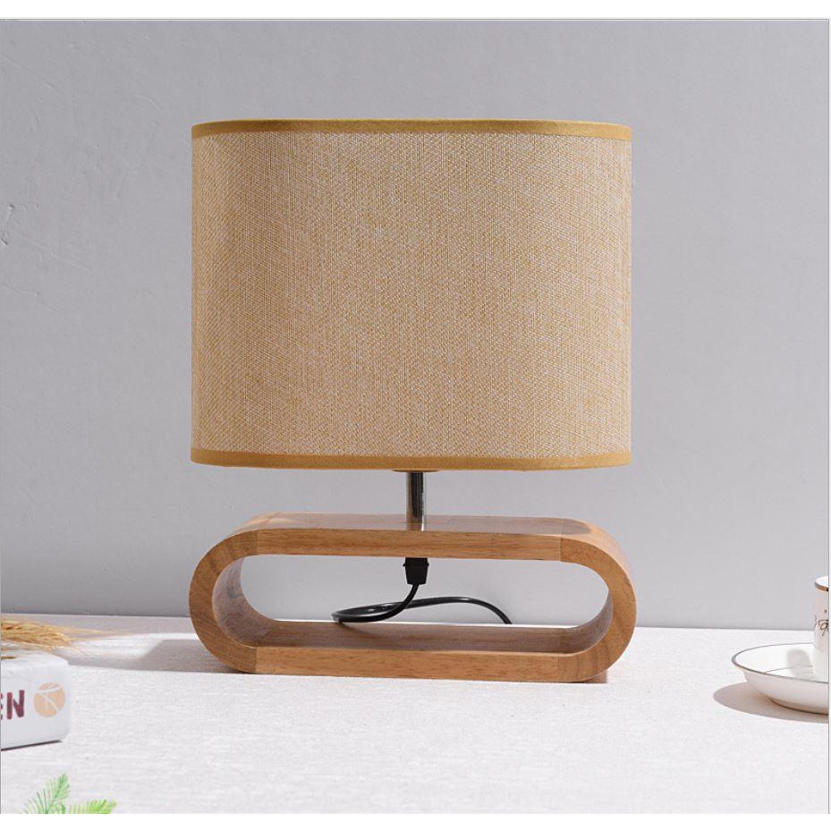 Đèn ngủ gỗ MONSKY SHADY hiện đại phong cách decor nhẹ nhàng, tinh tế - Tặng kèm bóng LED chuyên dụng