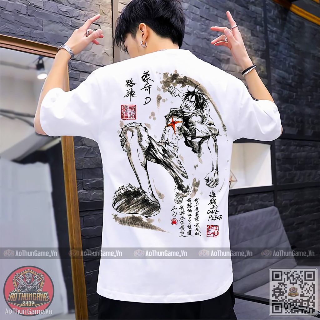 ☘️ Áo thun Luffy T07 Mẫu mới cực đẹp / Áo One Piece Đảo Hải Tặc 3D T-shirt white Monkey D Luffy ATT07 [AoThunGameVn]