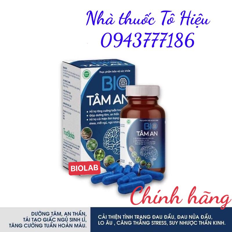 BIO TÂM AN (Chính hãng)- Chăm sóc não bộ và giấc ngủ của bạn. Hộp 30 viên