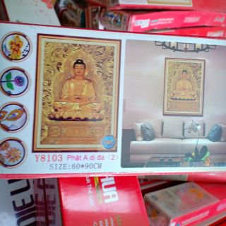 Tranh đính đá Phật adida kt 60*90cm