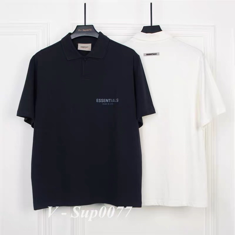 Áo Polo Essentials phản quang unisex , áo thun có cổ tay lỡ nam nữ chuẩn form, Streetwear_vn | BigBuy360 - bigbuy360.vn