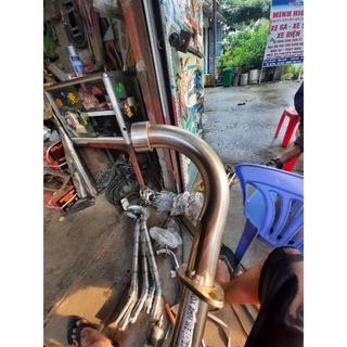 Cổ pô inox 201  size 27mm lắp wave 110