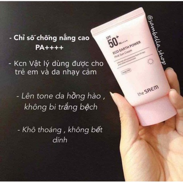Kem chống nắng The Seam Eco Earth Power Pink 50g
