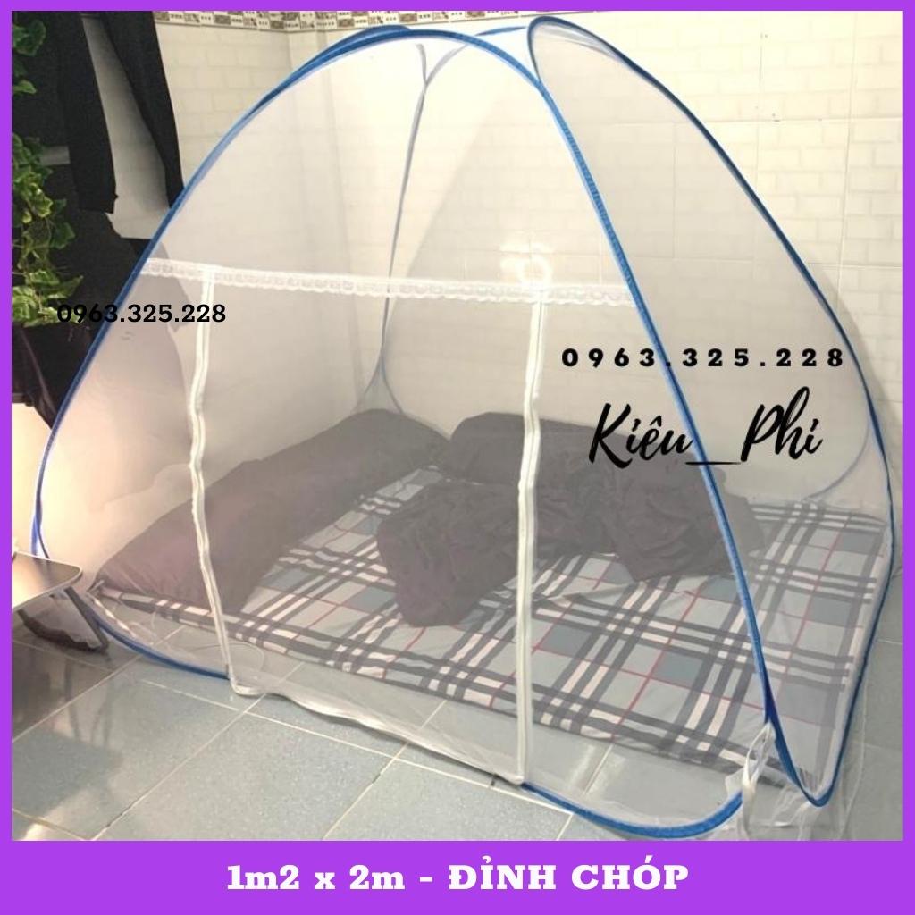 Màn chụp tự bung Kiều Phi - Mẫu mùng chụp tự bung &quot; HAI CHÂN VIỀN &quot; người lớn  cao cấp nhất