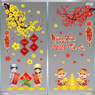 Decal trang trí tết
