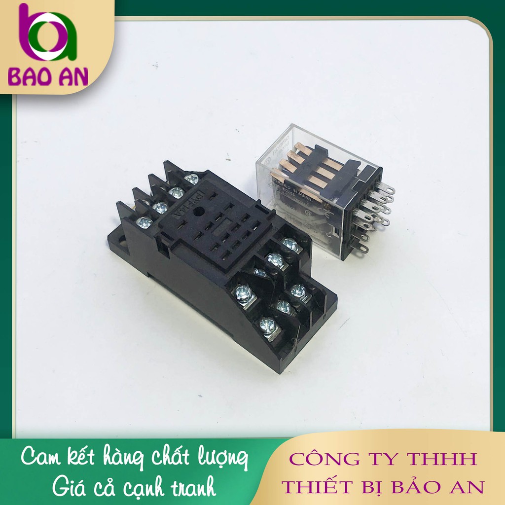 Rơ le trung gian 8 chân dẹt MY2N 380V