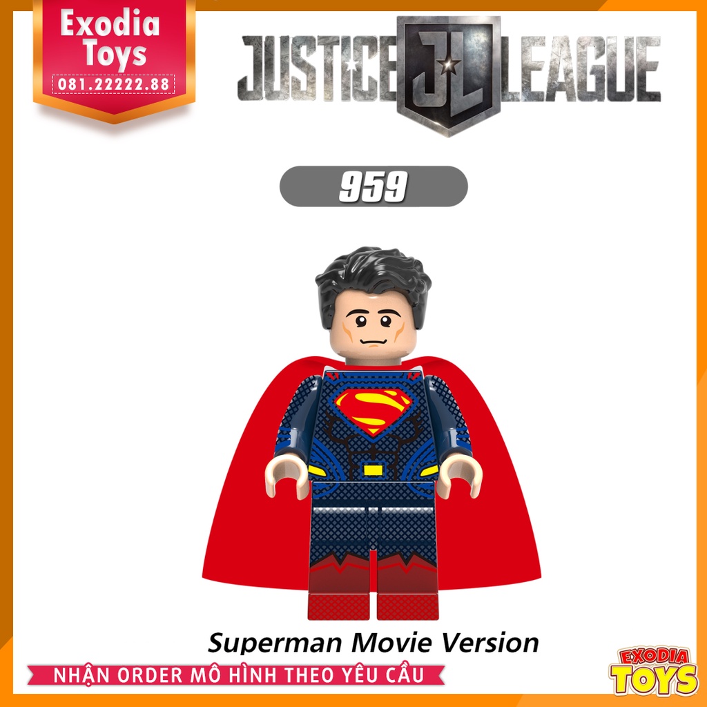 Xếp hình Minifigure DC Comics Siêu anh hùng Liên Minh Công Lý Justice League - Đồ Chơi Lắp Ghép Sáng Tạo - XINH X0219