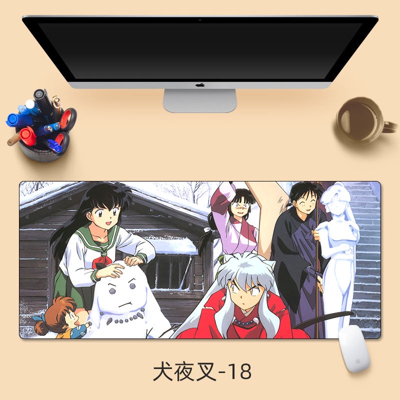 Tấm Lót Chuột Và Bàn Phím Máy Tính Khổ Lớn 700x300 In Hình Anime Inuyasha Tiện Dụng
