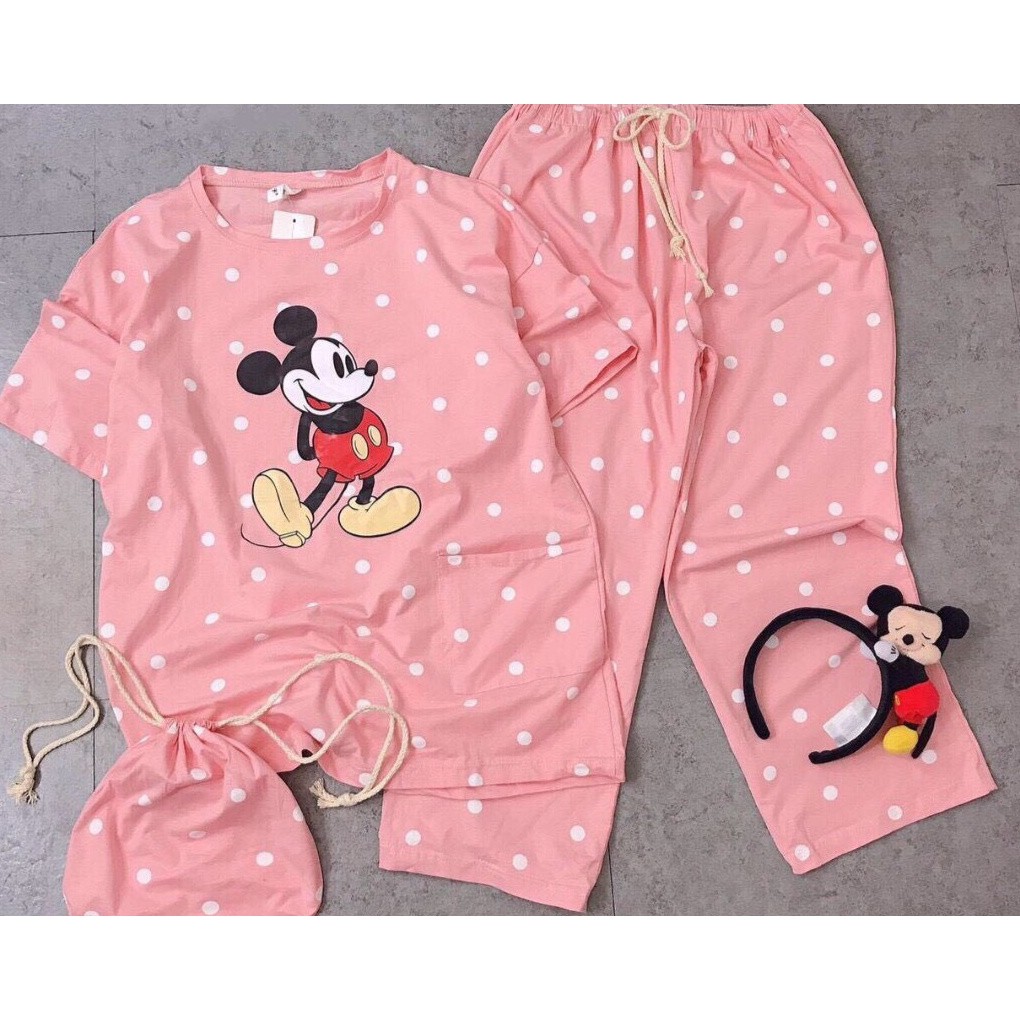 BỘ THUN MICKEY CHO MẸ VÀ BÉ CỰC IU 8-55KG (không kèm túi và cài )