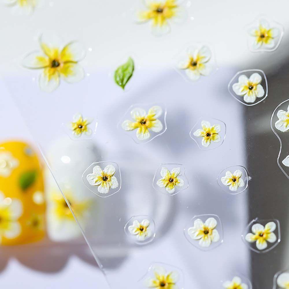 Miếng Dán Trang Trí Móng Tay Tự Dính Họa Tiết Hoa Lá Thời Trang