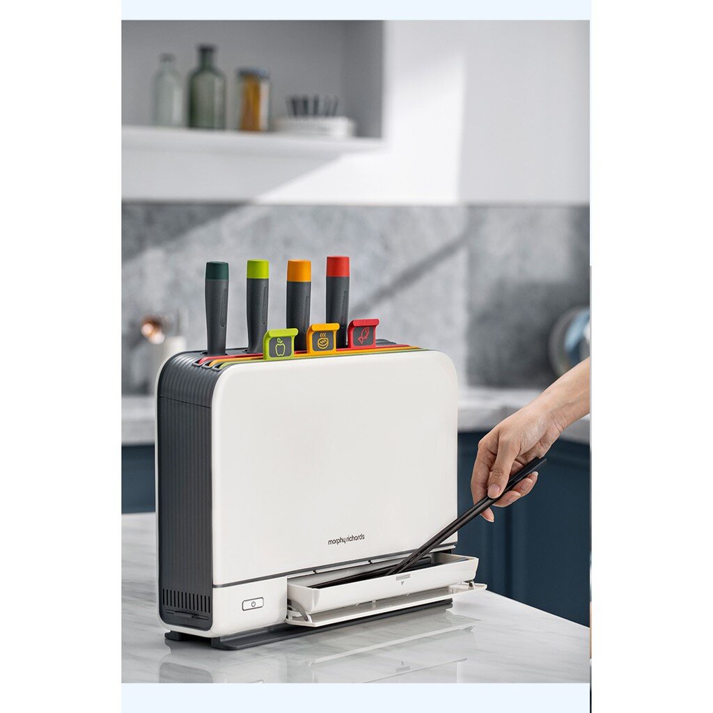 Bộ Dao Thớt Khử Khuẩn UV + Sấy Khô 70ºC Morphy Richards MR1001